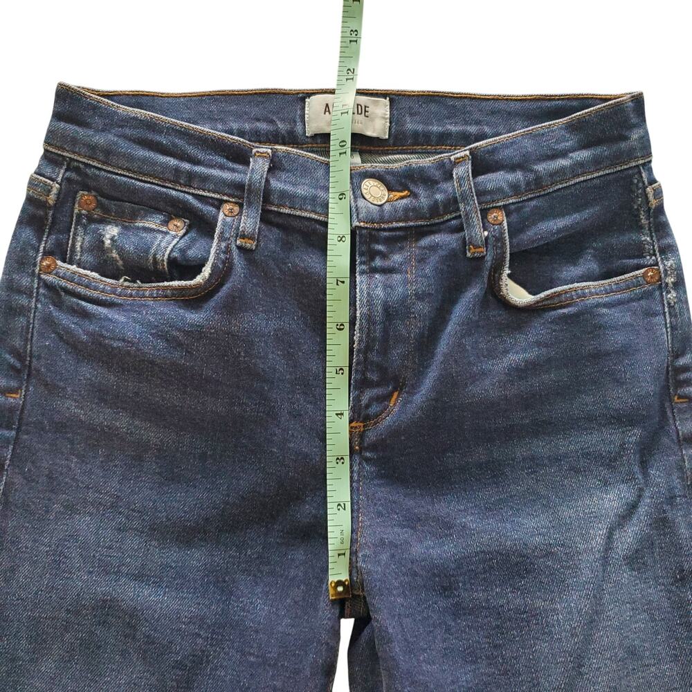 AGOLDE Sophie Mid Rise Skinny Dark Wash Blue Jeans Cabana Wash Size 26 Women's - Picture 13 of 16